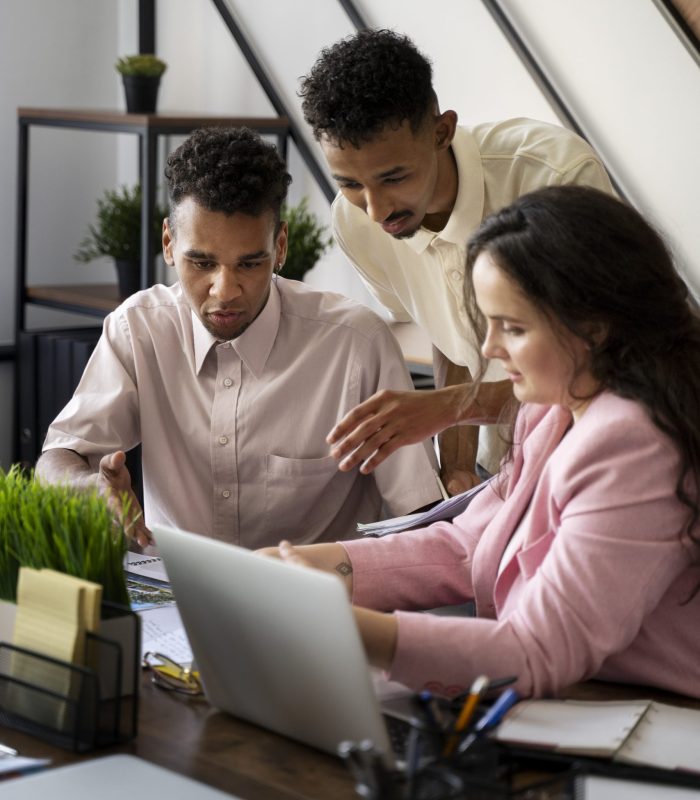 side-view-people-working-with-laptop